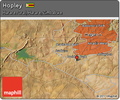 Satellite 3D Map of Hopley