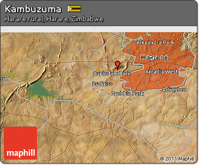 Satellite 3D Map of Kambuzuma