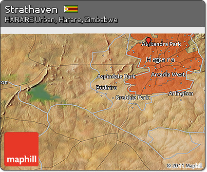 Satellite 3D Map of Strathaven