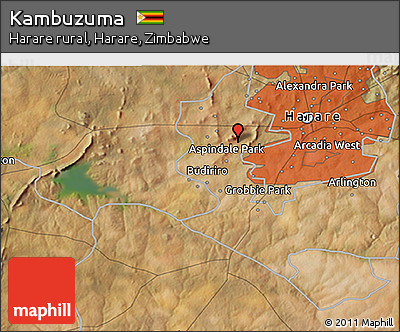 Satellite 3D Map of Kambuzuma