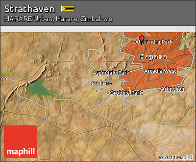 Satellite 3D Map of Strathaven