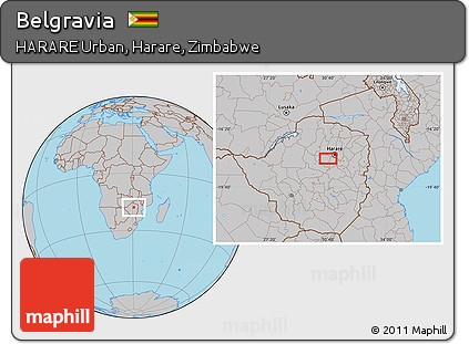 Gray Location Map of Belgravia