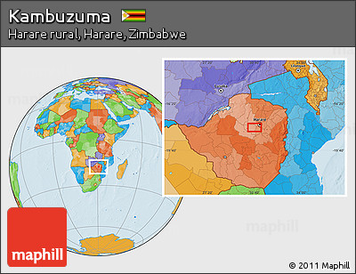 Political Location Map of Kambuzuma