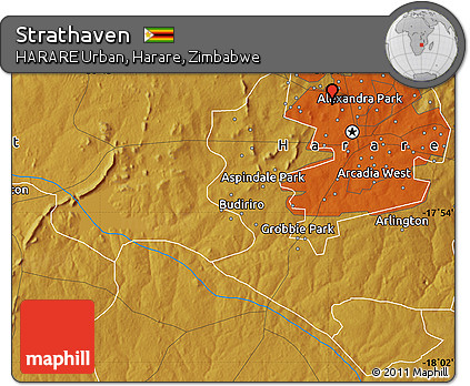 Physical Map of Strathaven