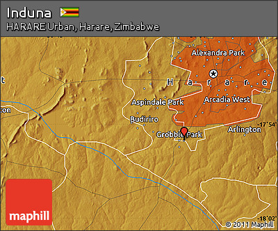 Physical Map of Induna