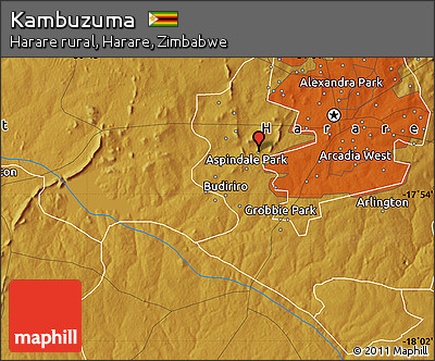 Physical Map of Kambuzuma