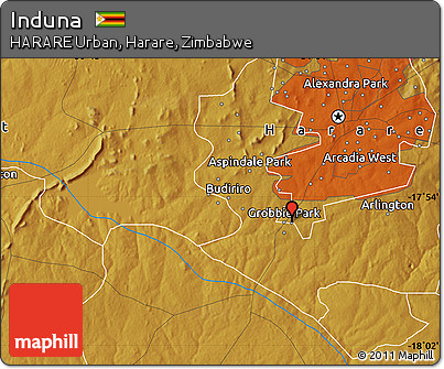 Physical Map of Induna