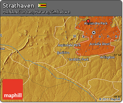 Physical Map of Strathaven