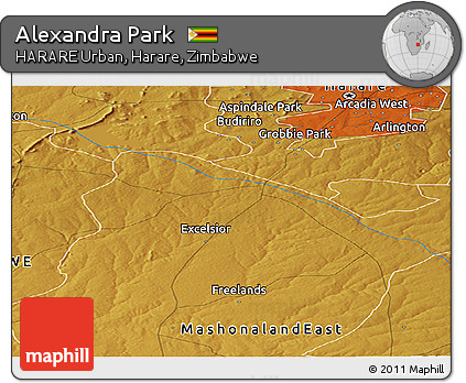 Physical Panoramic Map of Alexandra Park