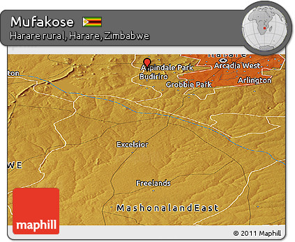 Physical Panoramic Map of Mufakose