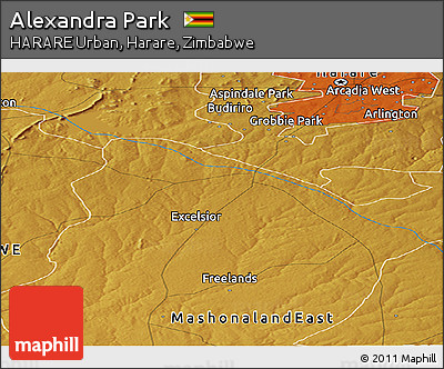 Physical Panoramic Map of Alexandra Park