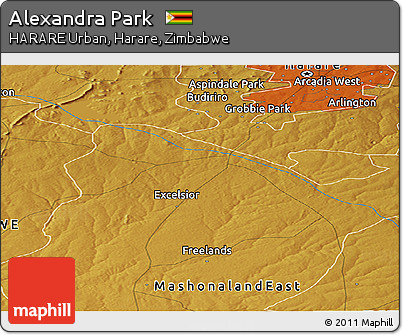 Physical Panoramic Map of Alexandra Park