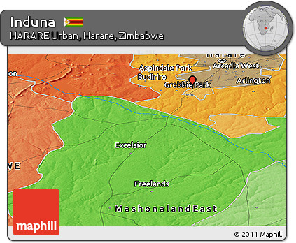 Political Panoramic Map of Induna