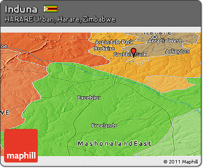 Political Panoramic Map of Induna
