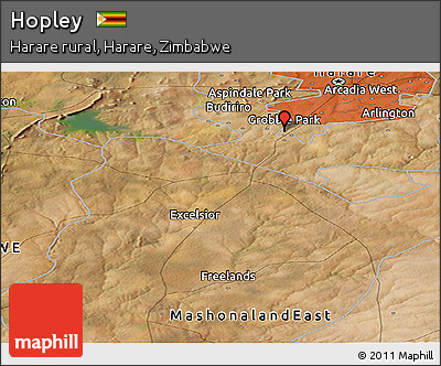 Satellite Panoramic Map of Hopley