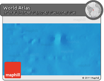 Shaded Relief 3D Map of the Area around 18° 1' 4" S, 32° 13' 30" W