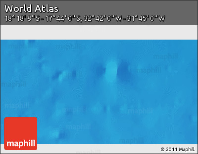 Shaded Relief 3D Map of the Area around 18° 1' 4" S, 32° 13' 30" W