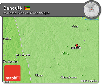 Political 3D Map of Bandulé