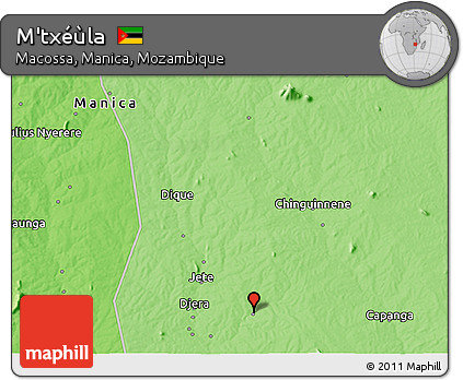 Political 3D Map of M'txéùla