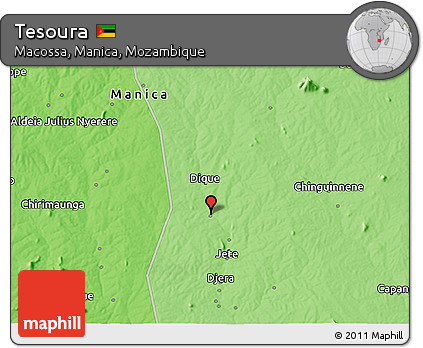 Political 3D Map of Tesoura