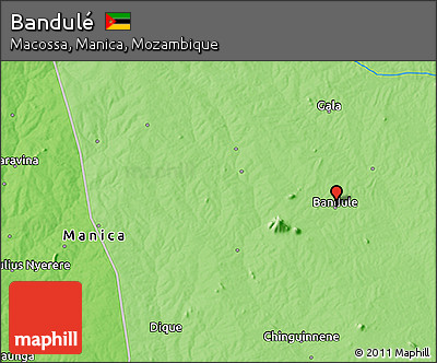Political 3D Map of Bandulé