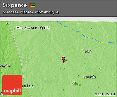 Political 3D Map of Sixpence
