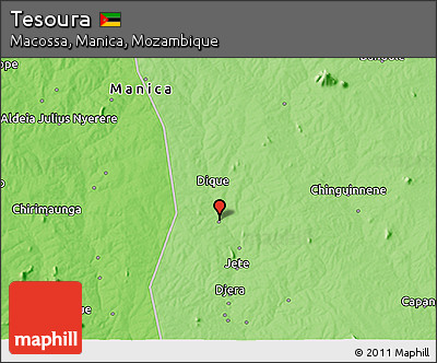 Political 3D Map of Tesoura