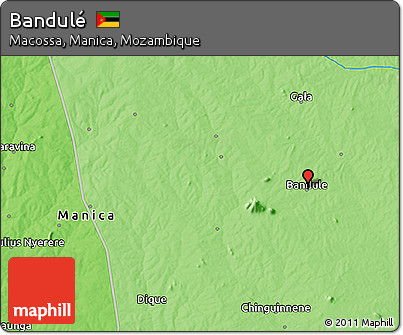 Political 3D Map of Bandulé