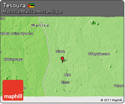Political 3D Map of Tesoura