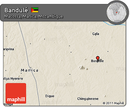 Shaded Relief 3D Map of Bandulé