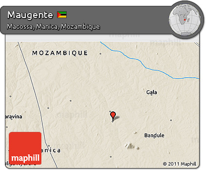 Shaded Relief 3D Map of Maugente