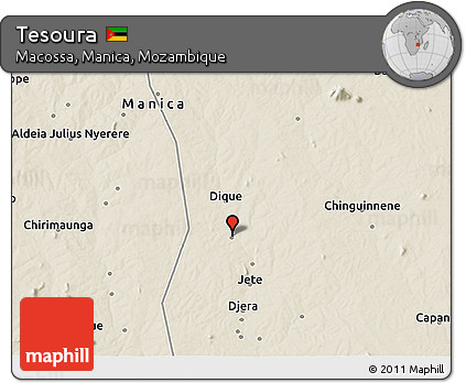 Shaded Relief 3D Map of Tesoura