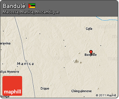 Shaded Relief 3D Map of Bandulé