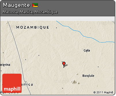 Shaded Relief 3D Map of Maugente