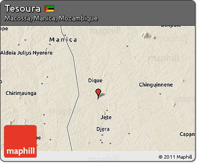 Shaded Relief 3D Map of Tesoura
