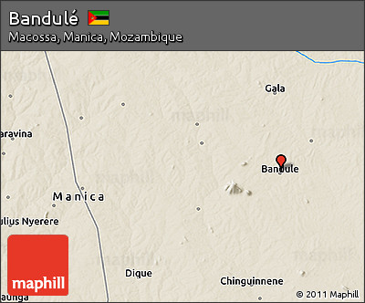 Shaded Relief 3D Map of Bandulé