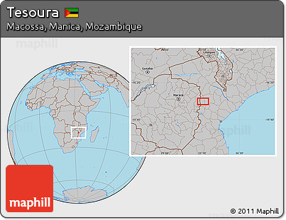 Gray Location Map of Tesoura