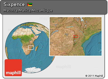 Satellite Location Map of Sixpence