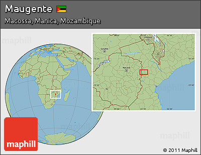 Savanna Style Location Map of Maugente