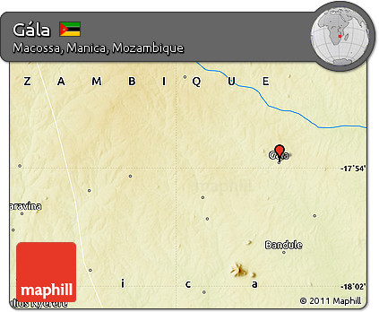 Physical Map of Gála