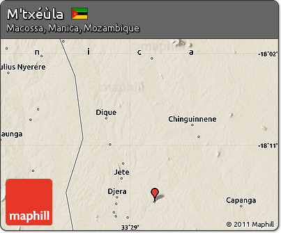 Shaded Relief Map of M'txéùla