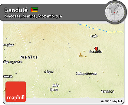 Physical Panoramic Map of Bandulé