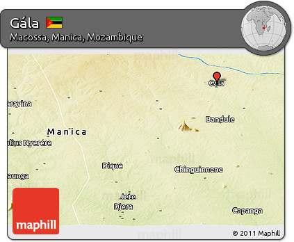 Physical Panoramic Map of Gála