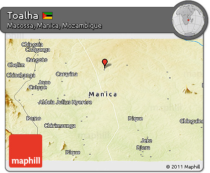 Physical Panoramic Map of Toalha
