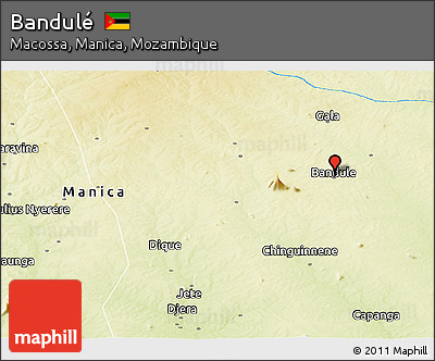 Physical Panoramic Map of Bandulé