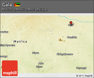 Physical Panoramic Map of Gála
