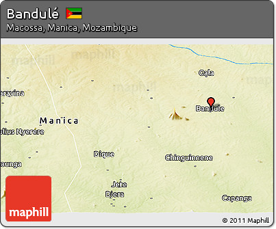 Physical Panoramic Map of Bandulé