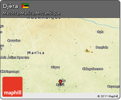 Physical Panoramic Map of Djéra