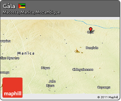 Physical Panoramic Map of Gála
