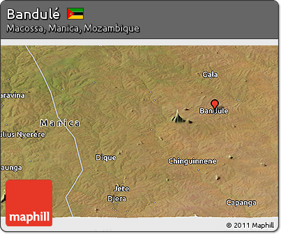 Satellite Panoramic Map of Bandulé